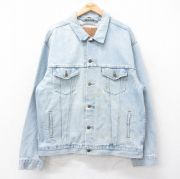 XL★古着 リーバイス Levis 70507 長袖 ジージャン メンズ 90年代 90s 大きいサイズ コットン USA製 薄紺 ネイビー デニム 【spe】 25sep11 中古 アウター Gジャン ジャケット