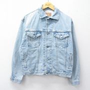 L★古着 ギャップ GAP 長袖 ジージャン メンズ 90年代 90s コットン USA製 紺 ネイビー デニム 25oct16 中古 アウター Gジャン ジャケット