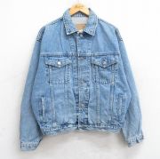XL★古着 ギャップ GAP 長袖 ジージャン メンズ 00年代 00s 紺 ネイビー デニム 25oct21 中古 アウター Gジャン ジャケット