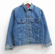 M★古着 ギャップ GAP 長袖 ジージャン メンズ 00年代 00s コットン 紺 ネイビー デニム 内側フランネル 25oct21 中古 アウター Gジャン ジャケット