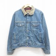 L★古着 ギャップ GAP 長袖 ジージャン メンズ コットン 紺 ネイビー デニム 25oct25 中古 アウター Gジャン ジャケット