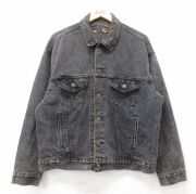 L★古着 リーバイス Levis 70507 長袖 ジージャン メンズ 80年代 80s コットン USA製 黒 デニム【spe】 25dec12