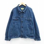 XL★古着 カベラス 長袖 ジージャン メンズ 00年代 00s 大きいサイズ コットン 紺 デニム【spe】 25dec15