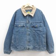 XL★古着 カベラス 長袖 デニム ボア ジャケット メンズ 00年代 00s 大きいサイズ コットン 紺【spe】 26jan17