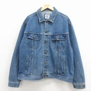 XL★古着 リー Lee 長袖 ジージャン メンズ 00年代 00s 大きいサイズ コットン 紺 デニム【spe】 26mar17