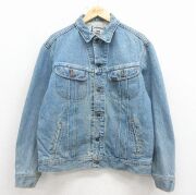 XL★古着 リー Lee 長袖 ジージャン メンズ 90年代 90s コットン USA製 紺 デニム【spe】 26mar17
