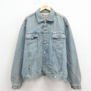 XL★古着 ゲス GUESS 長袖 ブランド ジージャン メンズ 90年代 90s 大きいサイズ コットン USA製 紺 デニム【spe】 26apr03