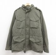 XL★古着 エディーバウアー 長袖 ミリタリー フィールド ジャケット メンズ M-65 コットン 薄緑 グリーン 【spe】 25sep05 中古 アウター フライト