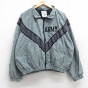 XL★古着 長袖 ミリタリー ナイロン ジャケット メンズ 00年代 00s アーミー ARMY デジタルカモ ラグラン リフレクター 大きいサイズ グレー他 迷彩 内側メッシュ 【spe】 25sep30 中古 アウター フライト