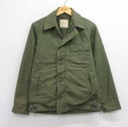 M★古着 長袖 ビンテージ ミリタリー ジャケット 70年代 70s SEABEES USA製 濃緑 グリーン 内側ボア 【spe】 25oct03 中古 メンズ アウター フライト