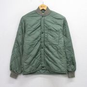 M★古着 長袖 ビンテージ ミリタリー キルティング ライナー ジャケット メンズ 60年代 60s CWU-9/p USA製 濃緑 グリーン 【spe】 25oct03 中古 アウター フライト