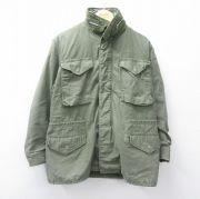 L★古着 長袖 ビンテージ ミリタリー ジャケット メンズ 60年代 60s M-65 セカンドタイプ グレーライナー 緑 グリーン 【spe】 25oct16 中古 アウター フライト