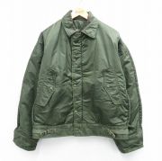 XL★古着 長袖 ビンテージ ミリタリー デッキ ジャケット メンズ 60年代 60s A-1 USネイビー NAVY USA製 濃緑 グリーン 【spe】 25oct22 中古 アウター フライト