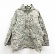 XL★古着 長袖 ミリタリー ナイロン ゴアテックス ジャケット メンズ 00年代 00s 大きいサイズ デジタルタイガーカモ ラグラン USA製 グレー 迷彩 【spe】 25oct29 中古 アウター フライト