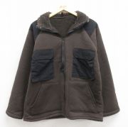 M★古着 長袖 ミリタリー ベア パイル フリース ジャケット メンズ 90年代 90s USA製 こげ茶 ブラウン 【spe】 25oct29 中古 アウター フライト
