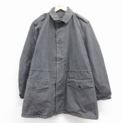 XL★古着 長袖 ミリタリー ジャケット コート メンズ 80年代 80s オランダ軍 濃グレー【spe】 25dec02