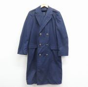 M★古着 長袖 ビンテージ ミリタリー コート メンズ 70年代 70s ロング丈 USA製 濃紺【spe】 25dec02