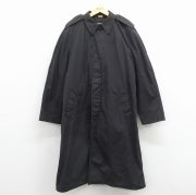 XL★古着 長袖 ミリタリー コート メンズ 80年代 80s ロング丈 USA製 黒 内側ボア【spe】 25dec06