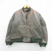 M★古着 長袖 ビンテージ ミリタリー ジャケット メンズ 50年代 50s 濃緑 内側ファー【spe】 26jan17