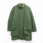 XL★古着 長袖 ビンテージ ミリタリー フィールド コート メンズ 70年代 70s スウェーデン軍 ロング丈 濃緑 内側ボア【spe】 26jan17