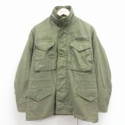 M★古着 長袖 ビンテージ ミリタリー フィールド ジャケット メンズ 60年代 60s M-65 ファースト 緑【spe】 26feb13
