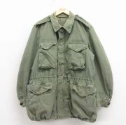 M★古着 長袖 ビンテージ ミリタリー フィールド ジャケット メンズ 50年代 50s M-51 USA製 緑【spe】 26apr11