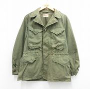 L★古着 長袖 ビンテージ ミリタリー フィールド ジャケット メンズ 50年代 50s M-50 USA製 緑【spe】 26apr21