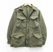 M★古着 長袖 ビンテージ ミリタリー フィールド ジャケット メンズ 40年代 40s M-43 緑【spe】 26apr21
