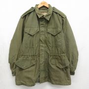 L★古着 長袖 ビンテージ ミリタリー フィールド ジャケット メンズ 60年代 60s M-51 コットン USA製 カーキ【spe】 26may13