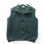 L★古着 EMS フリース ベスト メンズ 90年代 90s ワンポイントロゴ 緑 グリーン 【spe】 25sep04 中古 アウター