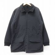 XL★古着 ジェイクルー J.CREW 長袖 フリース ジャケット メンズ 90年代 90s ロング丈 USA製 黒 ブラック 内側フリース 【spe】 25sep17 中古 アウター
