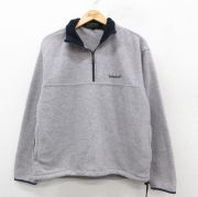 M★古着 ティンバーランド 長袖 ハーフジップ フリース ジャケット メンズ 00年代 00s ワンポイントロゴ グレー 【spe】 25sep25 中古 アウター