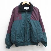 L★古着 コロンビア COLUMBIA 長袖 ジャケット メンズ 90年代 90s ワンポイントロゴ 緑他 グリーン 内側フリース 【spe】 25sep27 中古 アウター