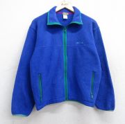 S★古着 エルエルビーン LLBEAN 長袖 フリース ジャケット メンズ 80年代 80s ワンポイントロゴ 青 ブルー 【spe】 25sep27 中古 アウター