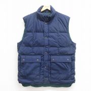 L★古着 エディーバウアー ダウン ベスト メンズ 90年代 90s USA製 紺 ネイビー 【spe】 25sep30 中古 アウター