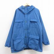 XL★古着 エルエルビーン LLBEAN 長袖 マウンテン ジャケット パーカー メンズ 90年代 90s 大きいサイズ ラグラン 青 ブルー 【spe】 25sep30 中古 アウター
