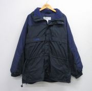 XL★古着 コロンビア COLUMBIA 長袖 ナイロン マウンテン ジャケット メンズ 90年代 90s Gizzmo 大きいサイズ ロング丈 黒他 ブラック 【spe】 25oct01 中古 アウター
