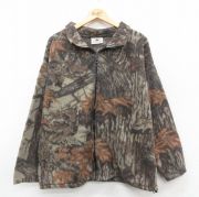XL★古着 ブラックマウンテン 長袖 フリース ジャケット メンズ 90年代 90s 木葉 茶他 ブラウン 迷彩 【spe】 25oct04 中古 アウター