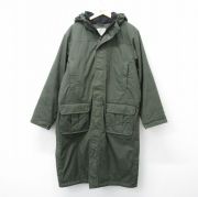 L★古着 エルエルビーン LLBEAN 長袖 コート パーカー メンズ 00年代 00s ゴアテックス 大きいサイズ ロング丈 濃緑 グリーン 内側ウール 【spe】 25oct07 中古 アウター