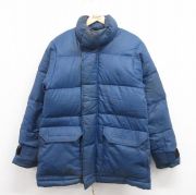 M★古着 ノースフェイス THE NORTH FACE 長袖 ビンテージ ダウン ジャケット メンズ 70年代 70s リップストップ 紺 ネイビー 【spe】 25oct09 中古 アウター