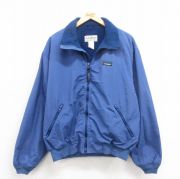 XL★古着 エルエルビーン LLBEAN 長袖 ジャケット メンズ 90年代 90s 薄紺 ネイビー 内側フリース 【spe】 25oct15 中古 アウター