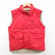 M★古着 エディーバウアー ダウン ベスト メンズ 90年代 90s USA製 赤 レッド 【spe】 25oct17 中古 アウター