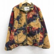 M★古着 ノースフェイス THE NORTH FACE 長袖 フリース ジャケット メンズ ワンポイントロゴ 黄系他 イエロー 【spe】 25oct18 中古 アウター