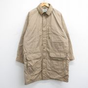 XL★古着 エルエルビーン LLBEAN 長袖 コート メンズ 80年代 80s ラグラン 大きいサイズ ロング丈 USA製 ベージュ カーキ 内側ウール 【spe】 25oct21 中古 アウター