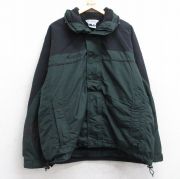 XL★古着 コロンビア COLUMBIA 長袖 ナイロン ジャケット メンズ 00年代 00s ワンポイントロゴ 大きいサイズ 濃緑他 グリーン 内側フリース 【spe】 25oct25 中古 アウター