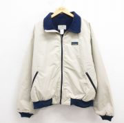 XL★古着 エルエルビーン LLBEAN 長袖 ジャケット メンズ 90年代 90s 大きいサイズ 薄ベージュ カーキ 内側フリース 【spe】 25oct28 中古 アウター