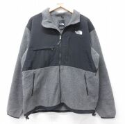 L★古着 ノースフェイス 長袖 フリース デナリ ジャケット メンズ ワンポイントロゴ グレー他【spe】 25dec13