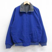 L★古着 ジェイクルー 長袖 ナイロン ジャケット メンズ 90年代 90s USA製 青 内側フリース【spe】 26jan16