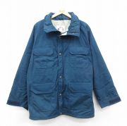 L★古着 ウールリッチ 長袖 ジャケット マウンテン パーカー メンズ 80年代 80s ラグラン ロング丈 USA製 紺【spe】 26jan30