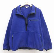 L★古着 セントジョンズベイ 長袖 ハーフジップ フリース ジャケット メンズ 90年代 90s USA製 青【spe】 26feb16